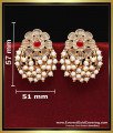 ERG2498 - premium quality antique earrings with white beads