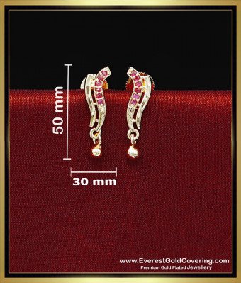 ERG2502 - Cute Office Wear Ruby Stone Stud Earring for Girls