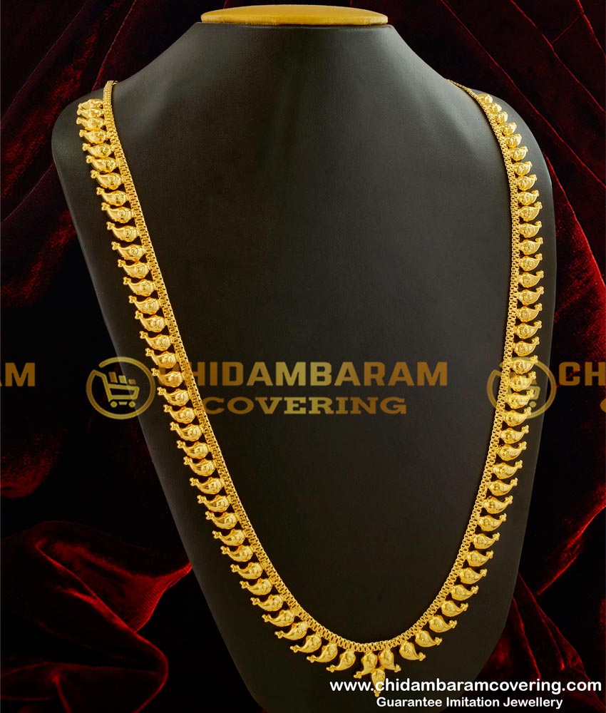 HRM034 - Traditional Light Weight Gold Haram Designs Maanga Malai