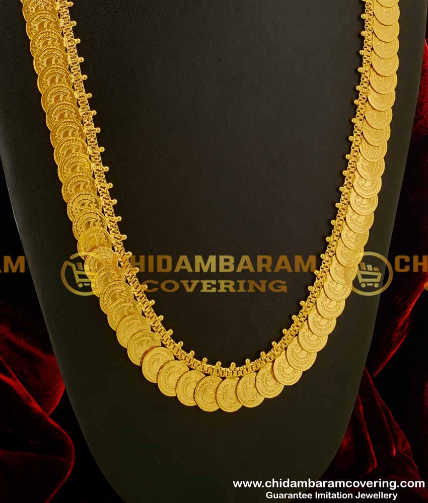 HRM086 - Gold Plated Muslim Wedding Jewelry Crescent Kasu Malai For Bridal Women