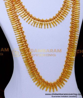 HRM1009 - Tractional Mullamottu Mala Long Haram Set for Wedding