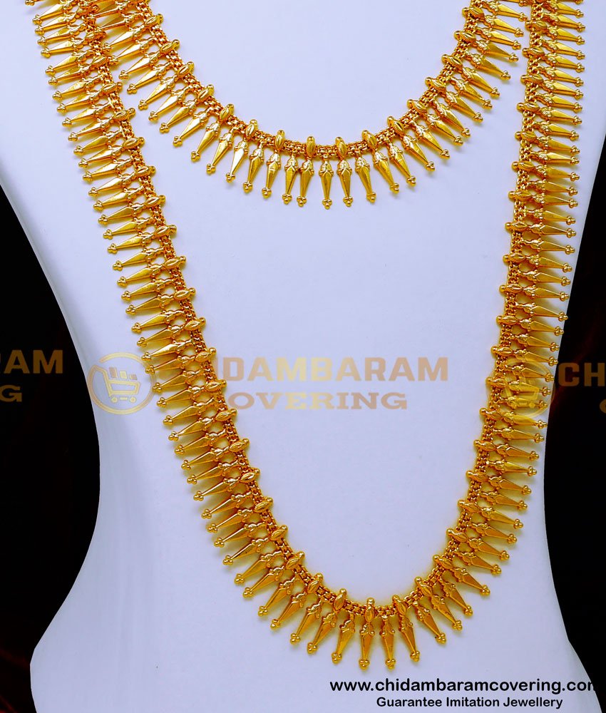 HRM1009 - Tractional Mullamottu Mala Long Haram Set for Wedding