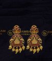 HRM1026 - Latest Gold Design Two Line Ruby Stone Lakshmi Haram Set
