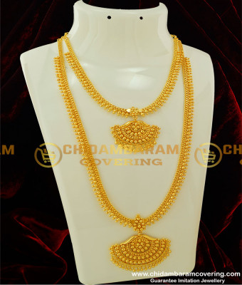 HRM209 - Semi Bridal Haram Necklace Combo Set Bridal Jewellery Buy New Collections Online