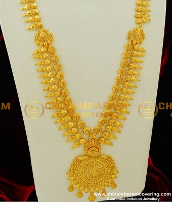 HRM211 - Latest Kerala Model Double Layer Gold Harm Collection Pure Gold Plated Jewellery Online