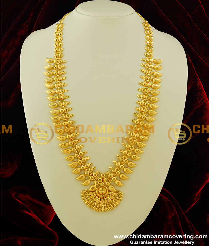 HRM212 - Kerala Gold Inspired Light Weight Mango Design Haram Buy Online