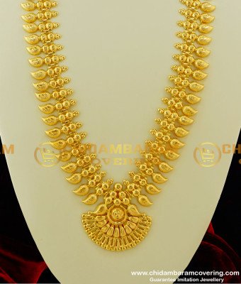 HRM212 - Kerala Gold Inspired Light Weight Mango Design Haram Buy Online