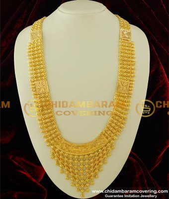 HRM216 - Gold Inspired Long Bridal Broad Haram Design One Gram Gold Guarantee Haram 