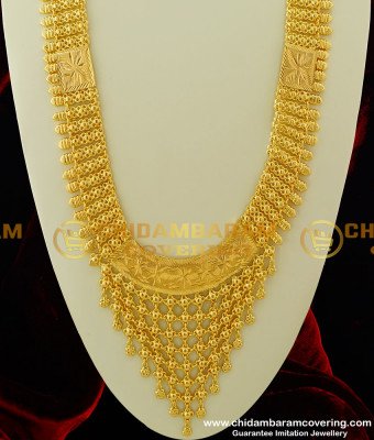 HRM216 - Gold Inspired Long Bridal Broad Haram Design One Gram Gold Guarantee Haram 