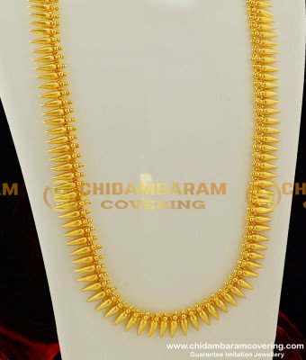 HRM224 - New Gold Pattern Kerala Pichimottu Mala Design Haram for Wedding