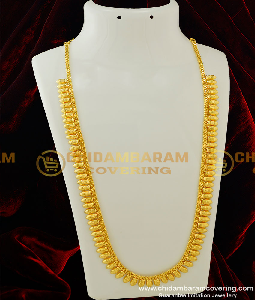 HRM260 - Simple Handmade Light Weight Kerala Haram Design Guarantee Jewellery Buy Online