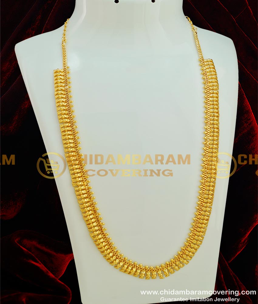 HRM283 - Simple Light Weight Kerala Haram Design Guarantee Jewellery Buy Online