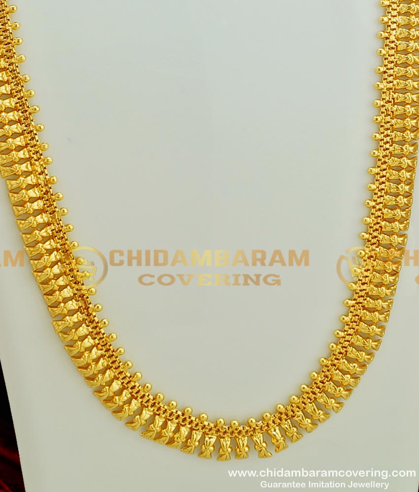 HRM283 - Simple Light Weight Kerala Haram Design Guarantee Jewellery Buy Online