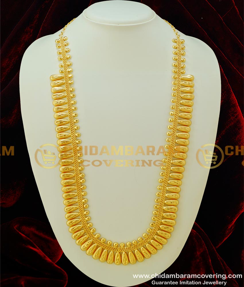HRM303 - Handmade Light Weight Kerala Bridal Haram Design Guarantee Jewellery 