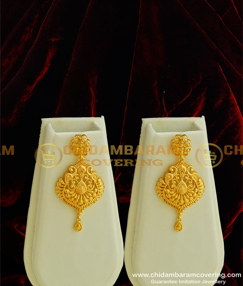 HRM308 - New Arrival One Gram Gold Peacock Designer Mini Bridal Set Marriage South Indian Artificial Jewellery Set 