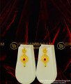 HRM320 - Beautiful Real Gold Look Flower Design Forming Gold Stone Haram with Earrings buy Online