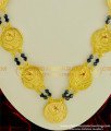 HRM334 - Traditional Muslim Wedding Crescent Black Beads Galsar Long Chain Haram for Bridal Women