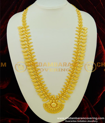 HRM337 - Kerala Light Weight Gold Haram Design Bridal Wear Mango Haram Online