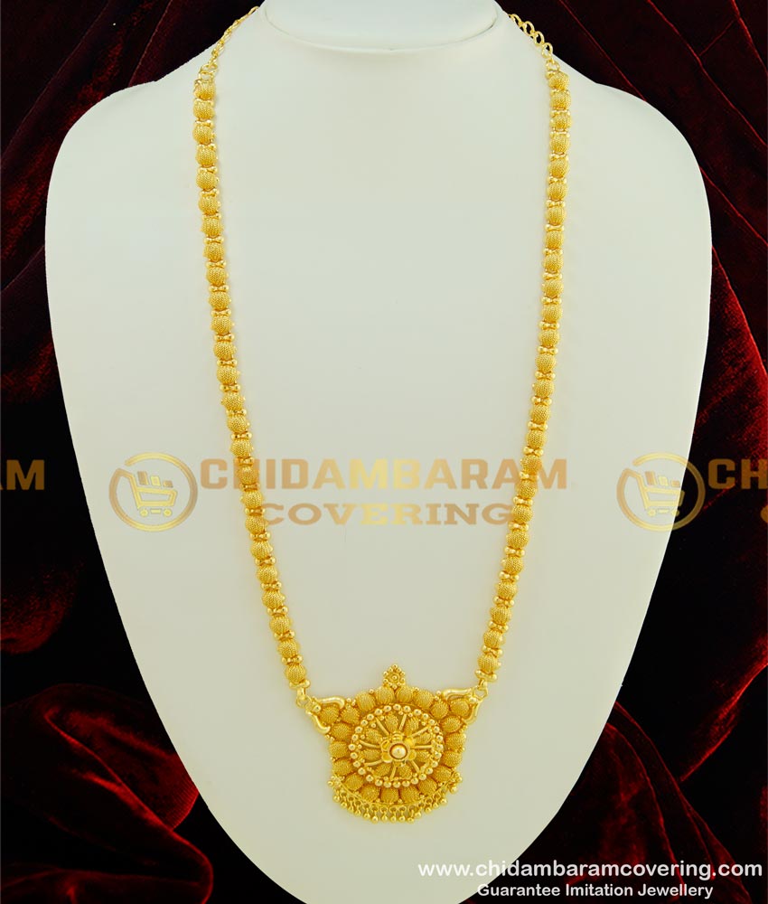 HRM347 - Handmade Net Type Bridal Wear Long Haram Imitation Jewellery