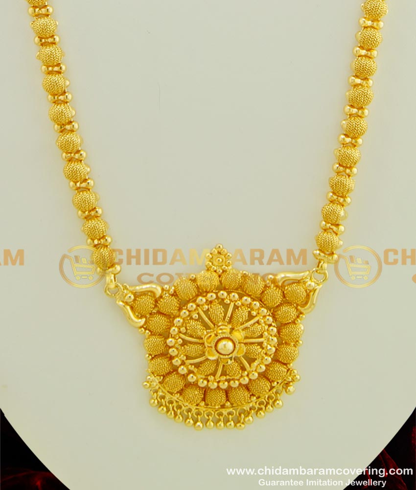 HRM347 - Handmade Net Type Bridal Wear Long Haram Imitation Jewellery