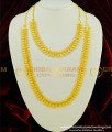 HRM352 - New Leaf Cutting Design Plain Semi Bridal Haram Necklace Combo Set Online