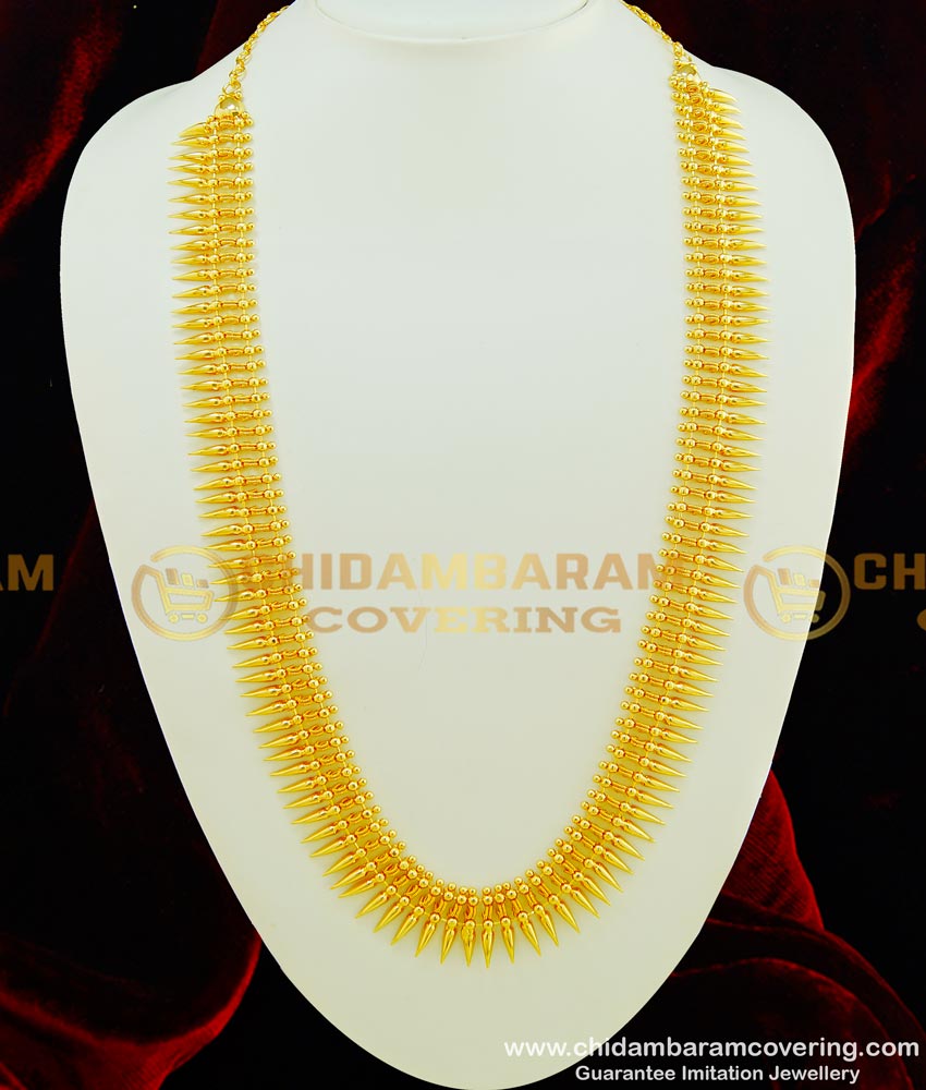 HRM358 - Traditional Mullamottu Mala Haram Design Kerala Wedding Jewellery Online