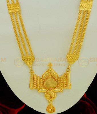 HRM364 - Latest Gold Plated Taj Mahal Dollar Design Haram Imitation Jewellery Online 