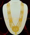 HRM375 - Traditional Long Gold Governor Malaai Design Guaranteed Four Line Marriage Governor Maalai Haram Online 
