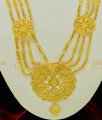 HRM375 - Traditional Long Gold Governor Malaai Design Guaranteed Four Line Marriage Governor Maalai Haram Online 