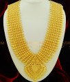 HRM406 - Grand Look Bridal Broad Long Heavy Mango Kerala Haram Chidambaram Covering Gold Plated Gold Jewellery Online