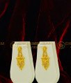 HRM409 - latest Plain gold Haram design attractive flower model Calcutta Design Bridal Gold Forming Haram with Earring Set 
