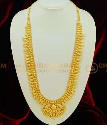 HRM416 - Kerala Gold Haram Design Light Weight Mango Haram Guaranteed Jewellery Buy Online