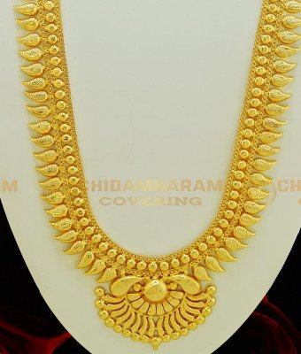 HRM416 - Kerala Gold Haram Design Light Weight Mango Haram Guaranteed Jewellery Buy Online