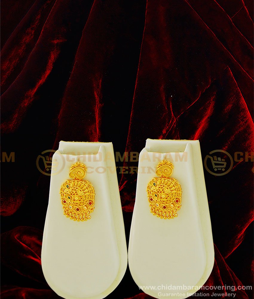 HRM445 - First Quality Gold Look Gold Forming Stone Solid Haram with Necklace And Earring Combo Set Online