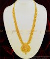 HRM451 - Latest Leaf Design Lakshmi Dollar Plain Haram Pure Gold Plated Jewelry