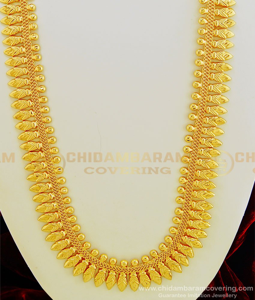 HRM452 - Handmade Light Weight Kerala Style Bridal Haram Design Guarantee Jewellery