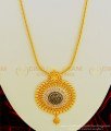 HRM458 - New Arrival 1 Gram Gold Plated Black Stone Big Round Pendant Haram Design Online