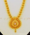 HRM473 - Simple Gold Haram Design White Stone Jewellery Gold Plated Haram Online 