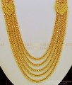 HRM484 - Bridal Wear Gold Design Rani Haaram Shining Long Layered Chain Haram Buy Online