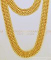 HRM486 - Kerala Jewellery New Leaf Cutting Design Plain Semi Bridal Haram Necklace Combo Set Online