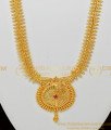 HRM493 - Latest Collections Kerala Style Ruby Stone Mullamottu Mala Haram Buy Online