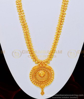 HRM500 - Latest Mango Harm Design Big Round Dollar Haram Pure Gold Plated Jewellery  