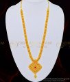 HRM503 - Kerala Design Full Net Pattern Ruby Stone Dollar Covering Haram for Wedding