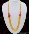 HRM507 - Real Gold Design Bridal Wear Ruby Stone One Gram Gold Layered Haram for Wedding