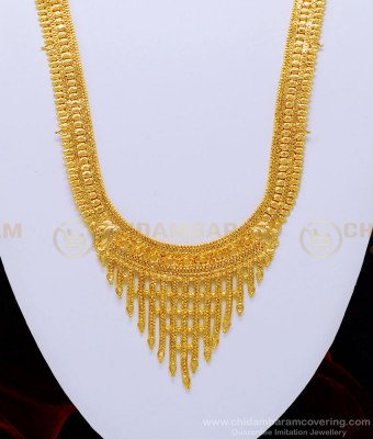 HRM508 - Latest 1 Gram Gold Haram Bridal Long Rani Haar New Design for Wedding