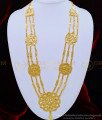 HRM523 - Gold Design Three Line New Model Covering Governor Malai Design Long Haram