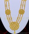 HRM523 - Gold Design Three Line New Model Covering Governor Malai Design Long Haram