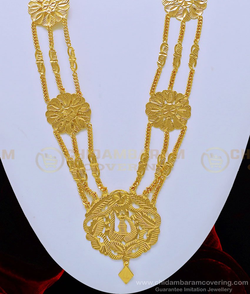 HRM524 - Traditional Muslim Bridal One Gram Gold 1 Year Guarantee Governor Malai Design Online 