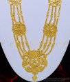 HRM525 - Traditional Four Line Flower Design Gold Governor Malai Model Imitation Jewellery Online