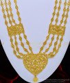 HRM531 - Latest Four Line Heart Design Dollar Long Governor Malai Muslim Bridal Jewelry Online 